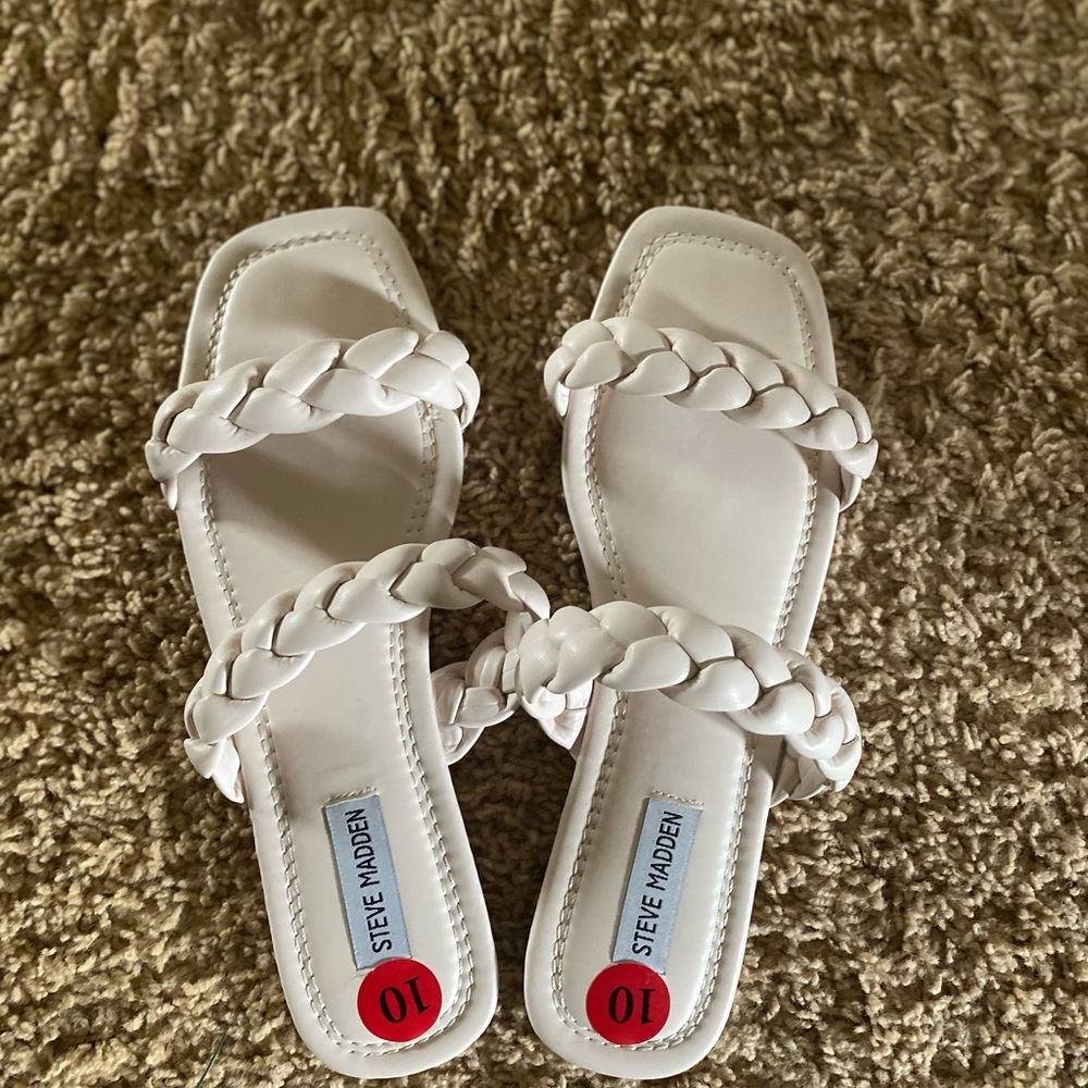 STEVE MADDEN FLAT SANDAL WITH BRAIDED STRAPS WOMAN BLUSH